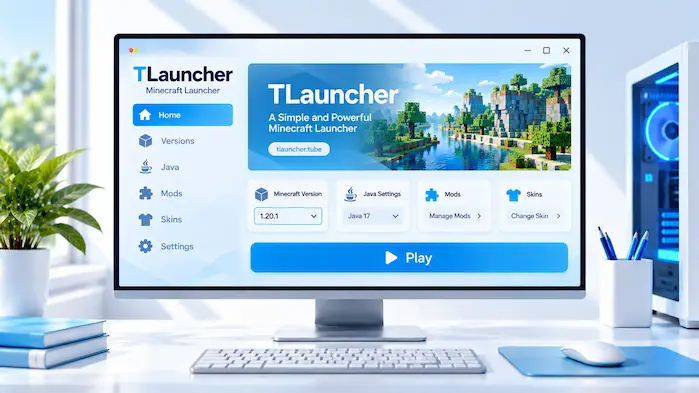 Minecraft launcher overview on desktop