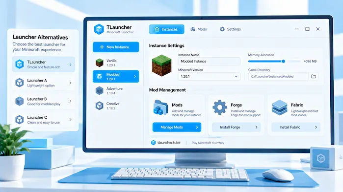 TLauncher Alternatives mod and launcher management