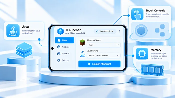 TLauncher Android Java and mobile controls