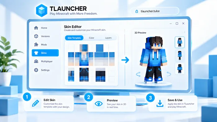 TLauncher skin customization and editor
